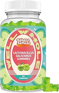 Lactobacillus Salivarius Gummies 100 miliardi di CFU - Support Digestive Health, Immune* Function, and Oral Wellness - Non OGM, Vegan, 60 conti