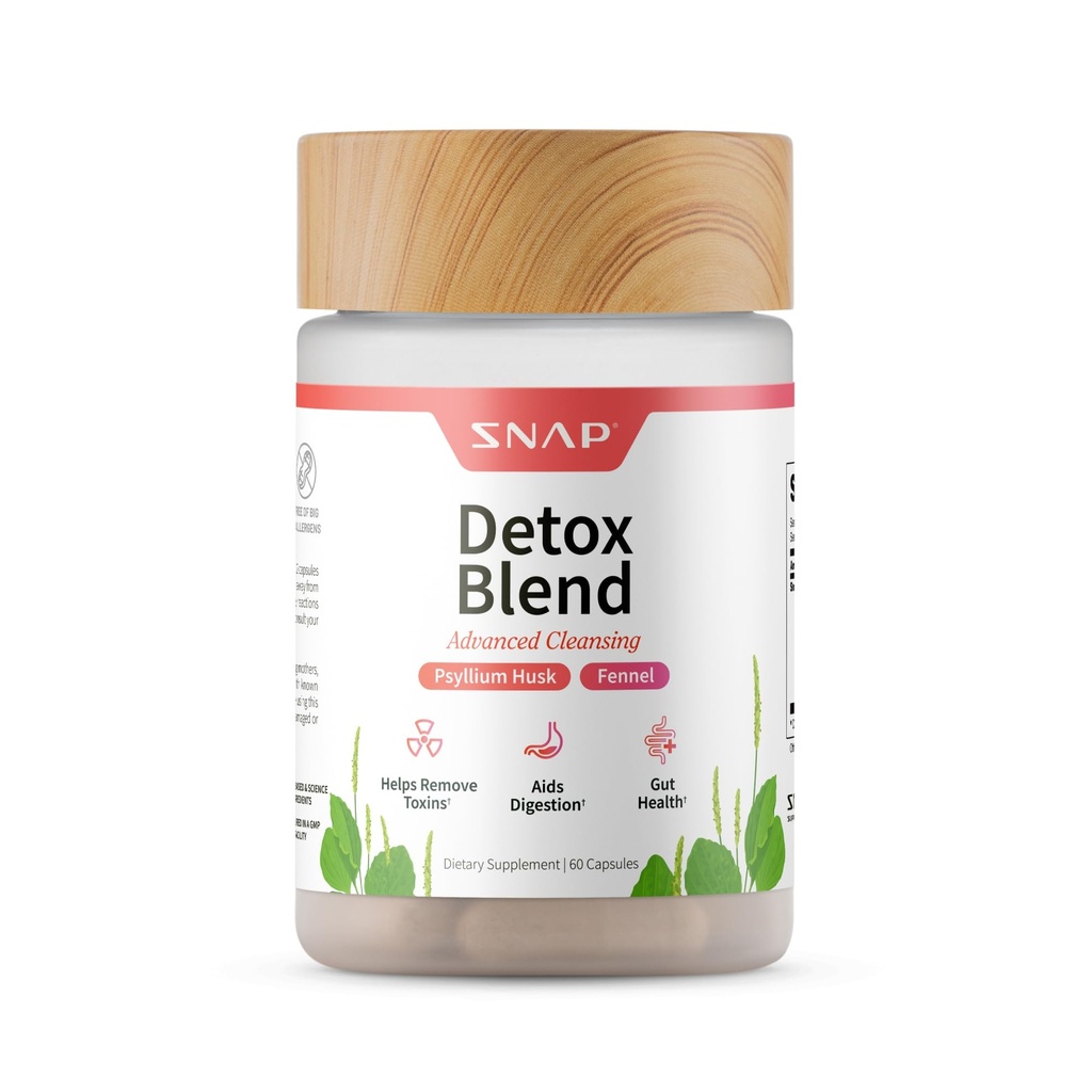 Suppléments de snap Nettoyer Capsules - Mélange avancé pour détox et nettoyage complet du corps, rincer les toxines, améliorer la digestion et la santé des intestins, nettoyer et détox, réglisse et racine de gingembre (60 capsules)