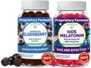 Lunakai Aînés adultes et enfants Mélatonine Gommies Bundle - Soutien immunitaire avec zinc et vitamine C pour les adultes et les enfants - Gummy de sommeil naturel sans gluten, sans OGM, végétalien