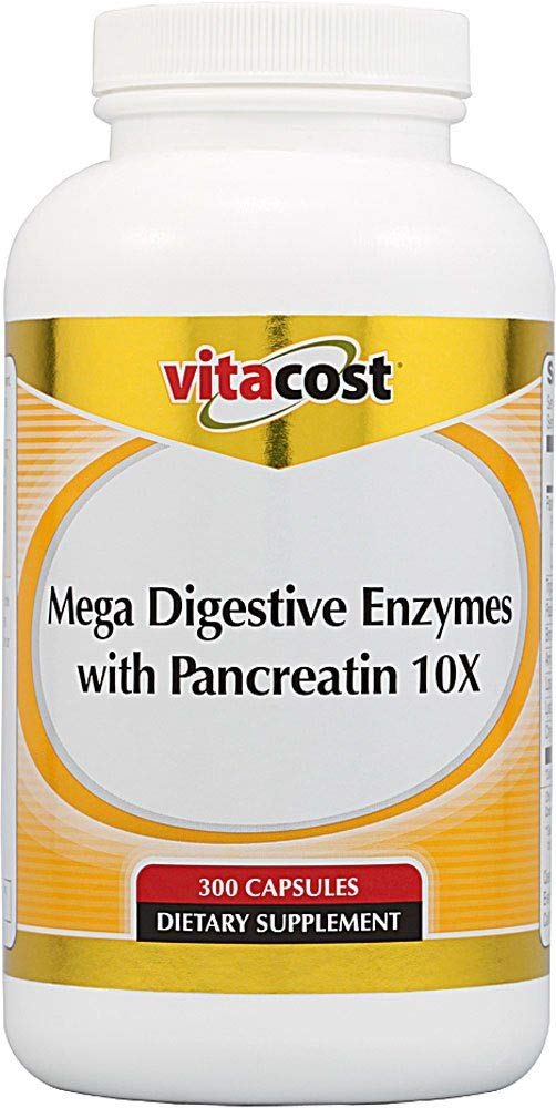Vitacost Mega Verdauungsenzyme mit Pancreatin 10X - 300 Kapseln