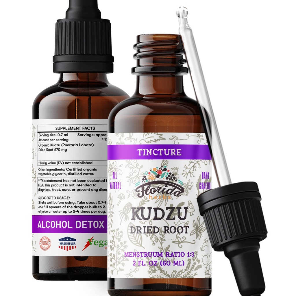 Estratto di Kudzu – Kudzu Root Organic Supplement- Natural Kudzu Plant - Kudzu Root Extract - Supplemento non alcolico - Made in USA – 2 oz