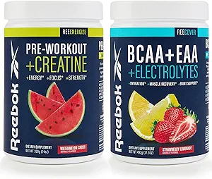 Reebok REEenergize & REEover Bundle (pré-entraînement + système de récupération BCAA)