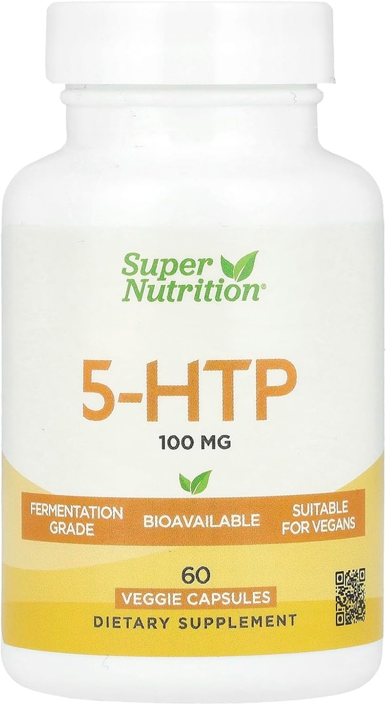 SuperNutrition 5-HTP, 100 mg, 60 gélules de Veggie