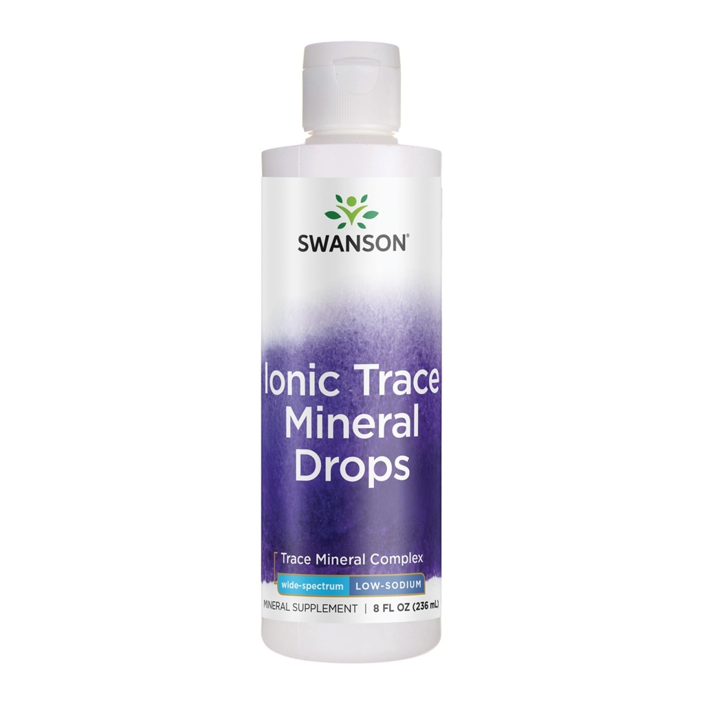 Swanson Concentrace Trace Mineral Drops 8oz-Complete Mineral Complex für Energie, Hydration, & Elektrolyt Balance über 72 hoch absorbierende ionische Mineralien wie Magnesium, Kalium, Calcium (2 Pack)