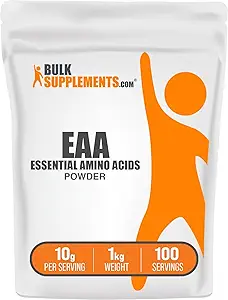 BulkSupplements.com Polvere di aminoacidi essenziali - Supplemento di aminoacidi essenziali, polvere di EAA - senza aroma e senza glutine, 10g per porzione, 1kg (pacchetto di 5) (11 lbs)