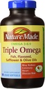 Natura Made Tripla Omega 3 6 9 - Pesce, Fissaggio, Oli Extravergine di Oliva - 180 Softgels