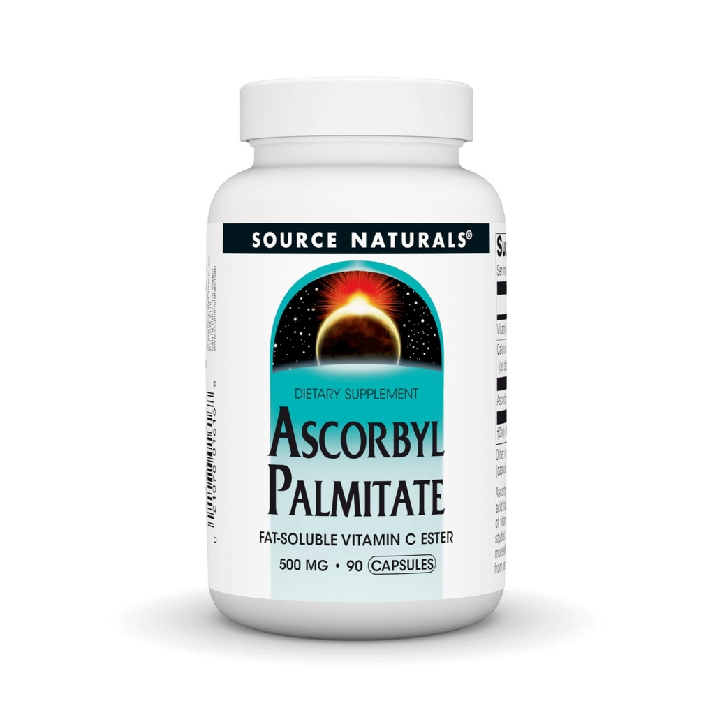 Source Naturelles Ascorbyl Palmitate 500mg, 90 Capsules