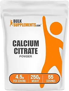 BulkSupplements.com Polvere di citrato di calcio - Supplemento di citrato di calcio, Citrato di calcio 1000mg - ad alto assorbimento, per la salute del chiodo, 4760mg (1000mg di calcio) per porzione, 5kg (11 lbs)