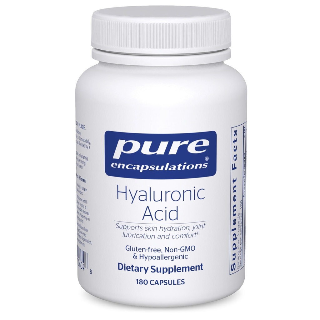 Reine Kapseln Hyaluronsäure - für Haut Hydration, Gelenkschmierung & Gelenkgesundheit* - Effektive Absorption - Glutenfrei - Vegan & Non-GMO - 180 Kapseln