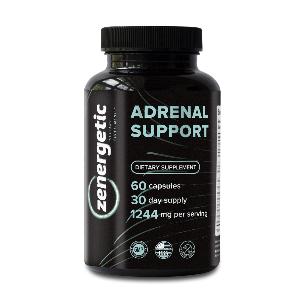 Suppléments de soutien adrénal │ Cortisol Manager, support calm, mood & Energy Support, avec Ashwagandha, L-Tyrosine, Rhodiola Rosea & Holy Basil │ 60 pilules non OGM