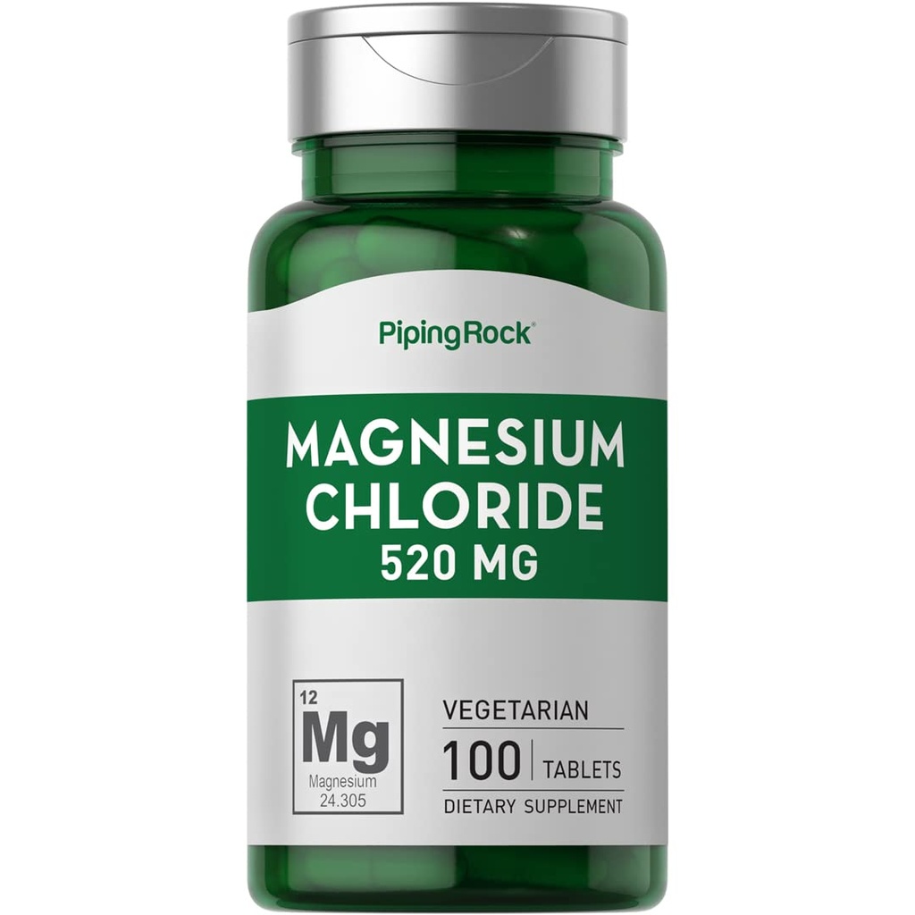Piping Rock Magnésium Chlorure de 520mg de 100 comprimés