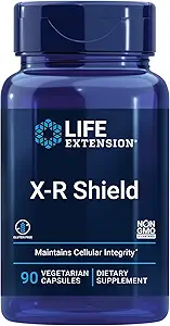 Life Extension X-R Shield, spiruline, Lemon Baume, Ginkgo biloba, soutient l'intégrité cellulaire et la santé de l'ADN, encourage une réponse immunitaire saine, sans gluten, non-OGM, végétarien, 90 capsules
