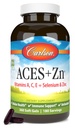 Carlson - ACES + Zn, Vitamines A, C, E + Sélénium et zinc, Multivitamine avec zinc, Santé cellulaire et immunitaire, Sélénium Multivitamine, Antioxydant, 360 Softgels