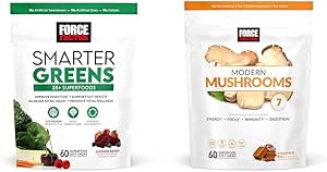 Kraftfaktor Smarter Greens Superfood Chews, Greens und Superfoods mit Probiotics & Modern Mushrooms Soft Chews, Pilzergänzung mit Lions Mane, Türkei Tail