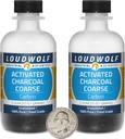 Charbon activé / 4 onces dans 2 bouteilles / 100% pur alimentaire grade/granules