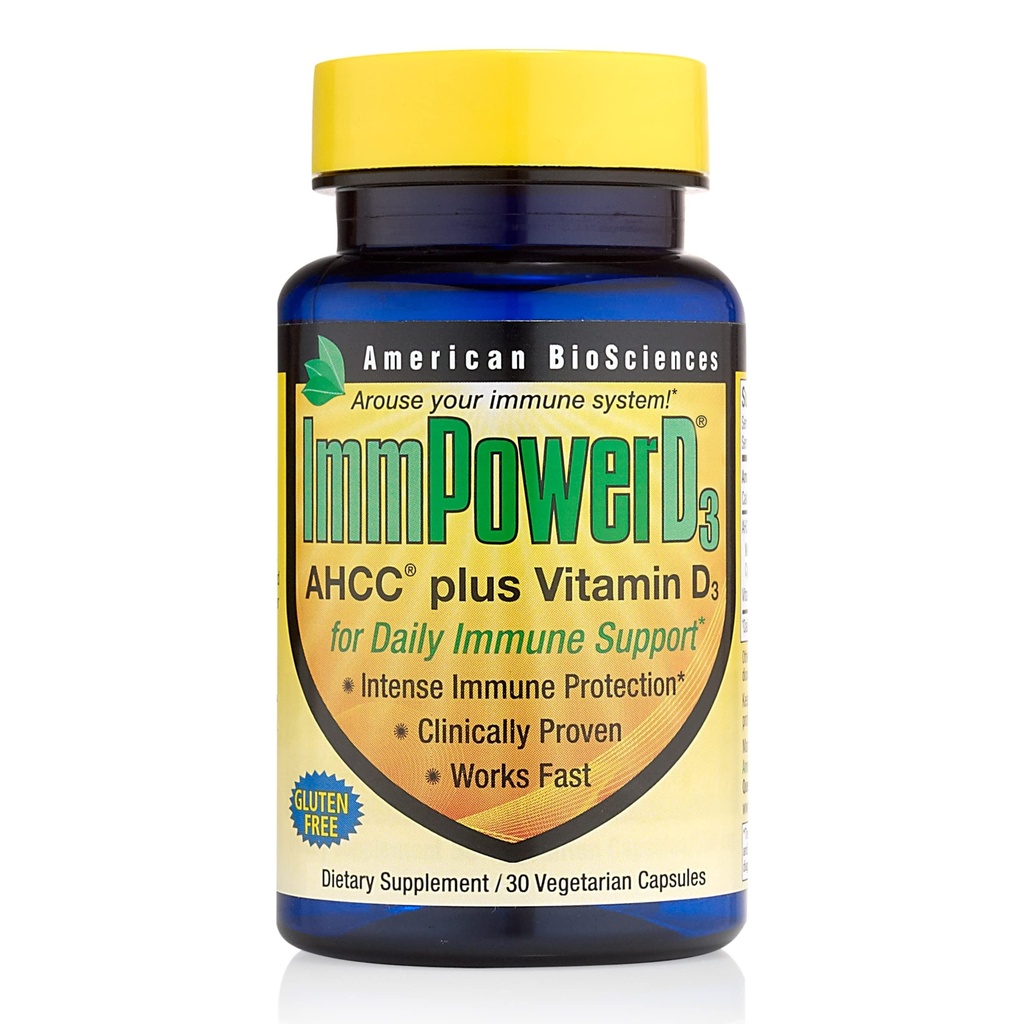American BioSciences ImmpowerD3 AHCC + Vitamine D3, 30 Compte