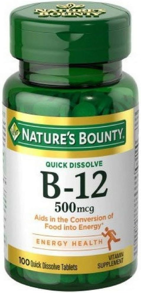 Vitamina di Bounty della natura B-12 500 mcg, 100 ea(Pacchetto di 5)