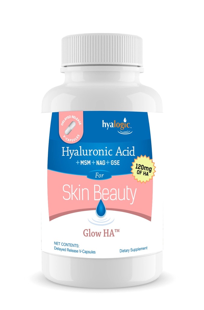 Hyalogic 120 Mg Hyaluronsäure Delayed-Release Kapseln – Hautergänzung w/Glucosamine MSM – Körpergesundheit Nahrungsergänzungsmittel w/Grape Seed Extract – Vegan & Non-GMO Nahrungsergänzungsmittel (30 Zähler)