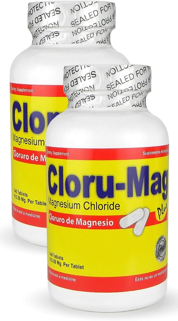 Comprimés de chlorure de magnésium - CLORU-MAG PLUS 2 Emballage - (CLORURO DE MAGNESIO)