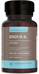Endur-B Complex - rilascio prolungato - Supplemento vitamina B con B1, B2, B3, B6, B12, acido folico, biotina - 300 compresse - Endurance Products Company
