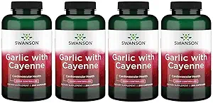 Swanson Knoblauch mit Cayenne 200 Kapseln (4 Packung)