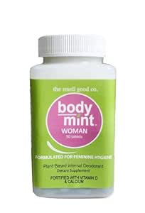 Körperminze Frau | Chlorophyll Deodorierende Ergänzung für Vollkörper Feminine Hygiene & Frische | Aluminium-freie pflanzenbasierte innere Deodorant | All-Day Schutz & Geruchskontrolle | 50 Tabs