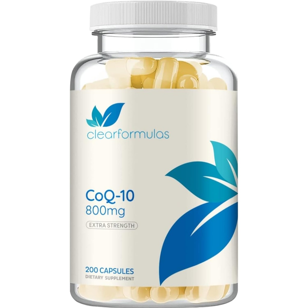 Extra Strength CoQ10 800mg - Quick Absorption Coenzym Q10 800mg Potent Antioxidant für Herzenergie und Aging-Unterstützung - High Stability CoQ10 Ubiquinone Caps - Made in a cGMP US Lab (100 Servierungen)