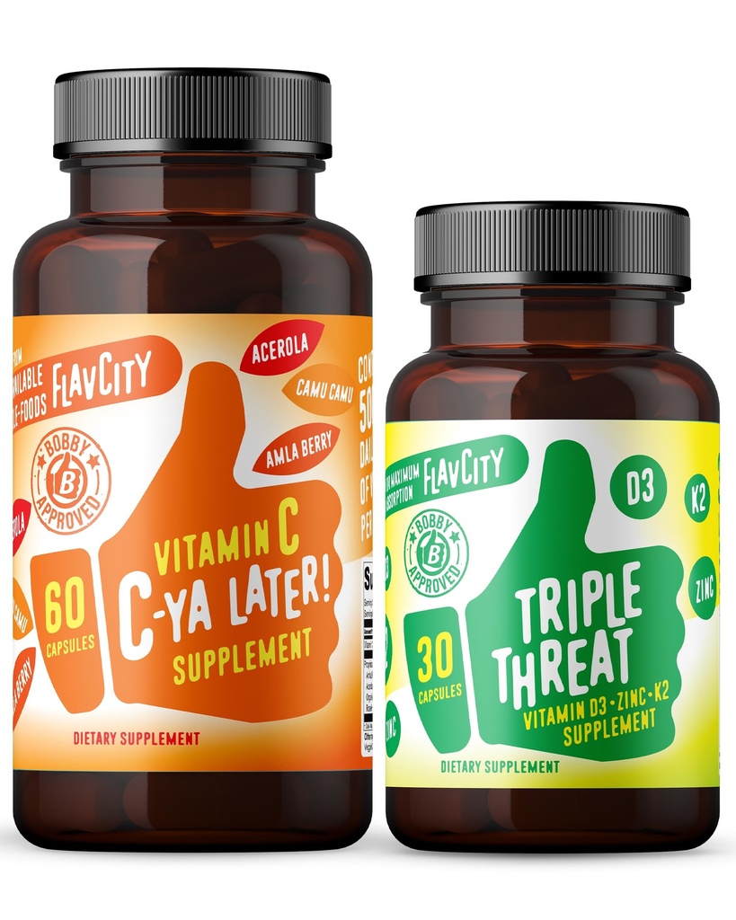 FlavCity Vitamin C & D Supplement Set, C-Ya Später & Triple Threat
