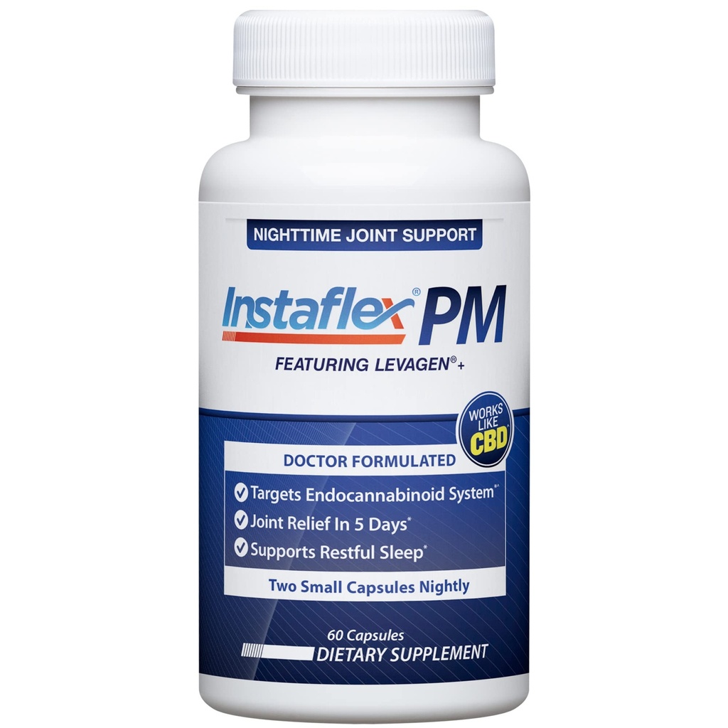 Instaflex PM Nighttime Joint Support mit Levagen, Tamaflex, GABA, Ashwagandha, Passionflower Extract, Mobility, Sleep Support - 60 Capules