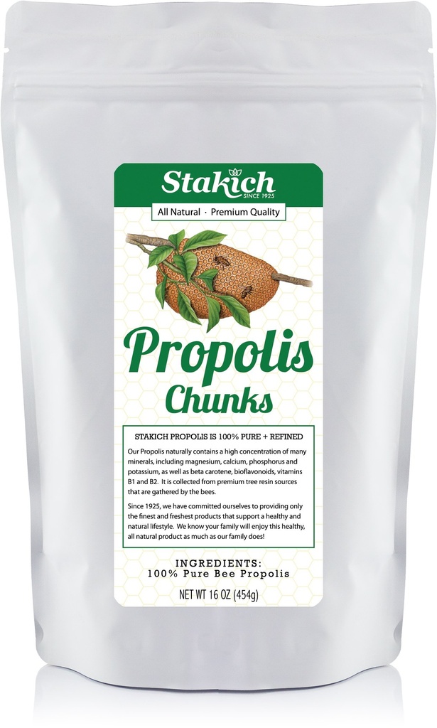 Stakich Bee Propolis Chunks - Rein, Natürlich - 1 Pfund (16 Unze)