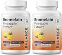 Balancebreens Bromelain 500mg Capsules – 2400 GDU Ananas Supplemento per il supporto congiunto, supporto naturale di gonfiaggio e digestione sana – 180 capsule organiche Made in USA