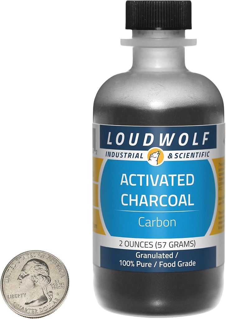 Charbon activé/grains fins / 2 onces / 100% de qualité alimentaire pure