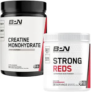 BARE PERFORMANCE NUTRITION BPN Creatina Monoidrato e forti rossi Bundle