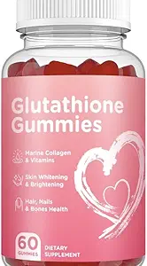 Cura della pelle di Glutathione - Illuminazione della pelle - Gummies Collagen - Anti-invecchiamento L-Glutathione - Collagene marino e vitamine