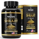 Shilajit Organico con Acido Fulvico, Acido Humico, 85+ Minerali- Grado Oro Plus - Stesso di Resina - Energia, Stamina, Supporto Del Cervello - 120 Capsule - Made in the USA