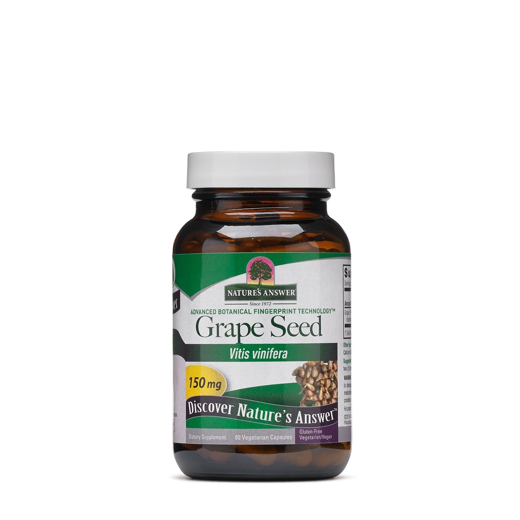 Réponse de la nature Capsules végétariennes de graines de raisins, 60-Count