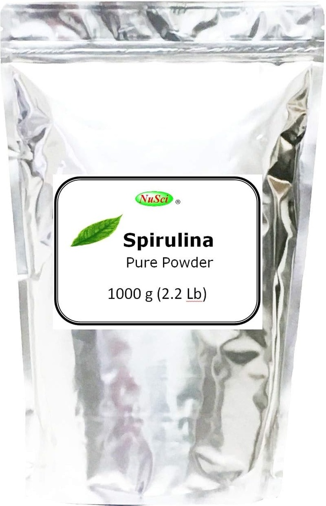 Organically Grown Spirulina Powder 1000g (1.0Kg, 2.2 lb) Bulk Pure Fresh GMO Free Non-Irradiated