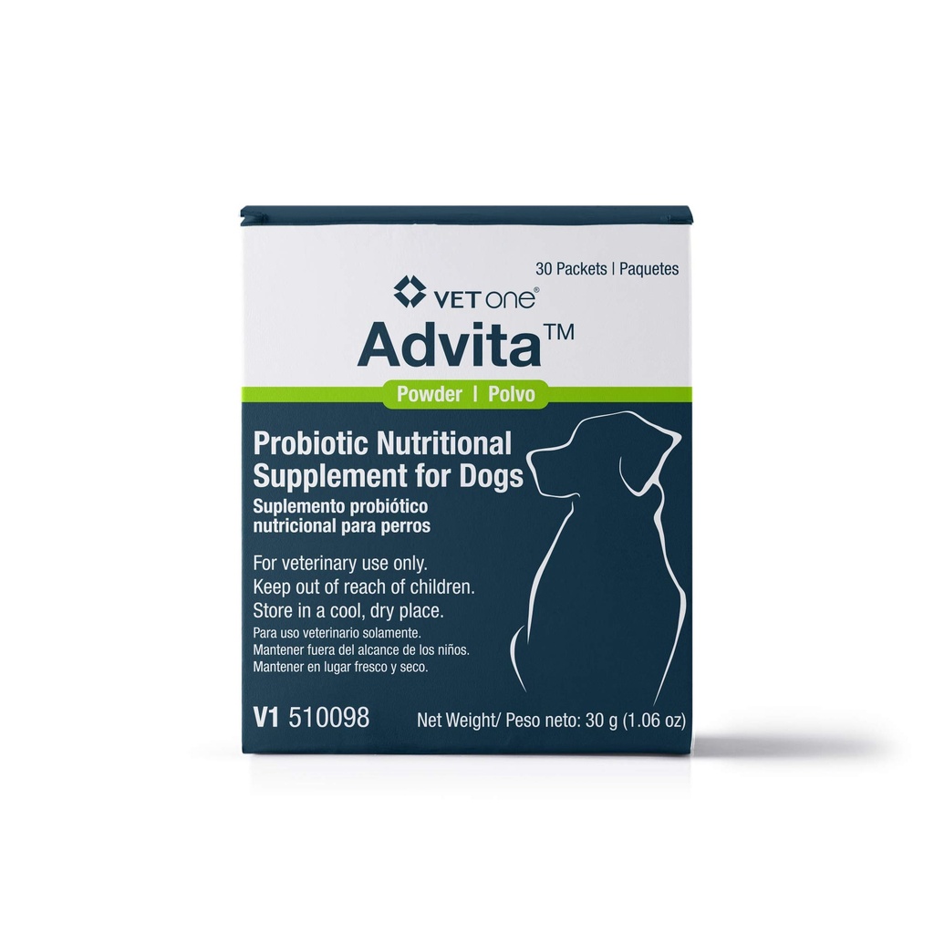VetOne Advita Probiotique Supplément nutritionnel pour chiens - 30, 1 g Packets