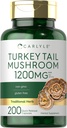 Carlyle Turkey Tail Mushroom Capsule | 1200mg | 200 Count | Non OGM & Gluten Free Extract