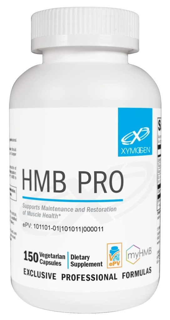 XYMOGEN HMB PRO - Integratori HMB per il recupero del muscolo - Supplemento di calcio con vitamina D3 - Gluten Free, Vegan, Non OGM (150 capsule)