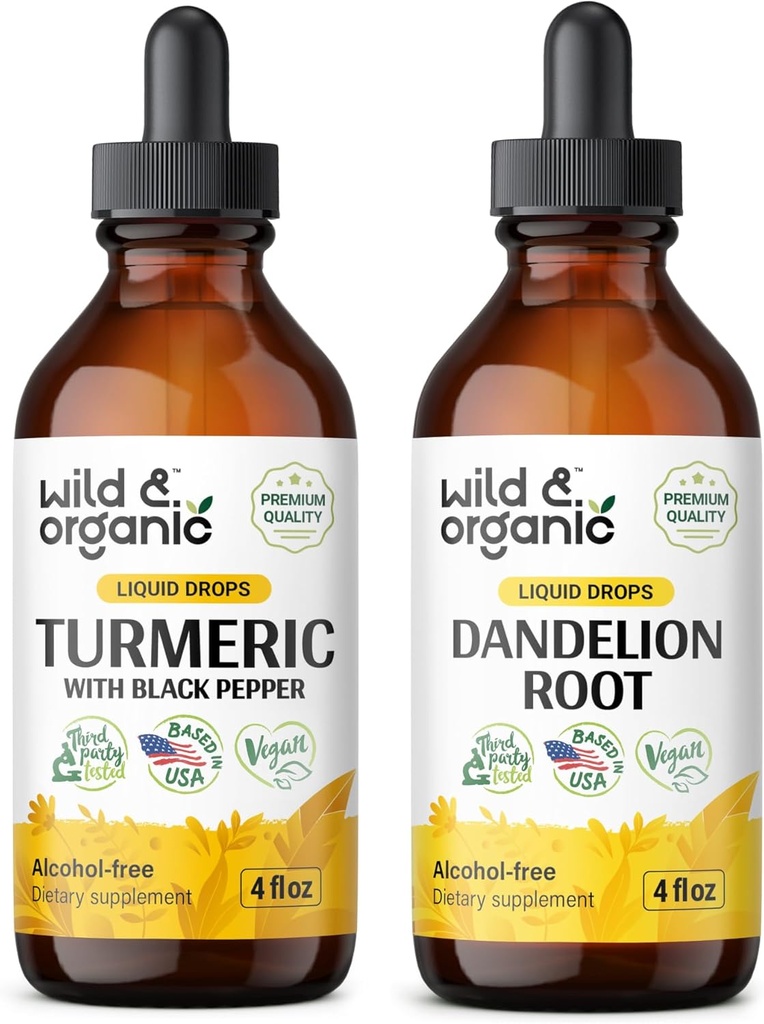 Tintura curricula biologica 4 fl oz & Dandelion Root Tincture 4 fl oz