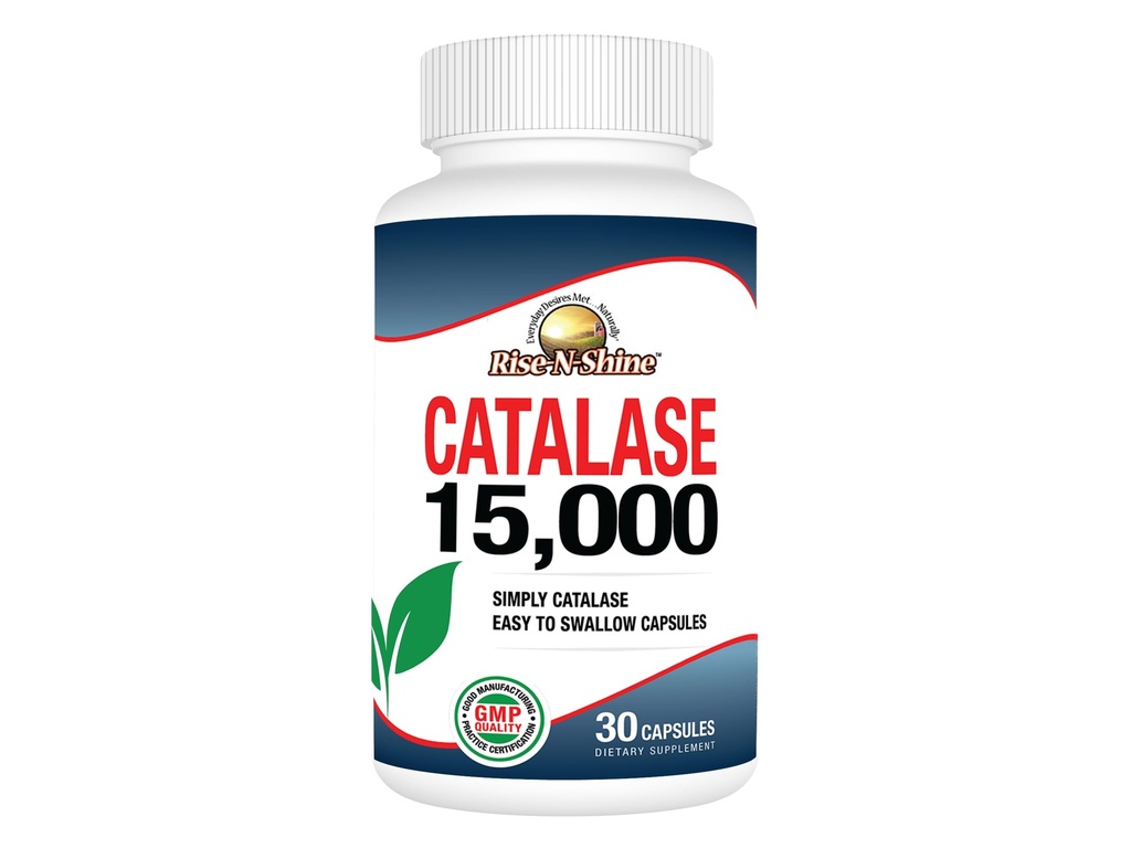 Rise-N-Shine Catalase Supplement 15,000 - Powerful Antioxidant Enzyme for Hair Health Support- Hair Supplements for Strong Hair Support - 30 Capsules