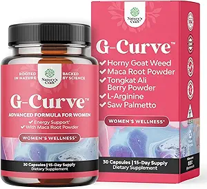Natures Craft G Curve Arrapato Goat Weed per le donne - Invigorating Feminine Blend con Maca Root Femmina e Tribulus Terrestris Enhanced Energy Mood Performance