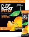 Pureboost Immune Clean Energy Booster, Refreshing Energy Drink Mix and Immunity Supplement mit Elderberry, 1.200 mg Vitamin C, Vitamin A + D und Zink (Tangerine Twist, 30 Count)