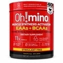 Oh!mino Aminoacidi essenziali supplemento. Splash tropicale, polvere priva di stimolanti. Tutti 9 EAA, BCAA e l'ammino perfetto per allenamenti, amino energia, e per costruire il muscolo, e recuperare più veloce.