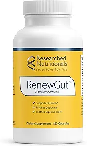 RenewGut nutrizionali ricercati - Complesso GI per sostenere il rivestimento del fegato, livelli sani di istamina e salute digestiva - Peptidi del collagene, zinco Carnosine, DGL & N Glucosamina dell'acetil (120 capsule)