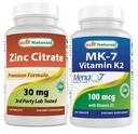 Citrate de zinc 30 mg et vitamine K2 (MK7) avec D3