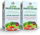 COUNTRY FARMS Super Fruits and Veggies Capsules, Integratore Alimentare Tutto, Antiossidante Potente, Supporta Energia, Salute Immune, Migliora la Salute Digestiva, 30 Super Food Biologici, 60 Serve, 2 Pack