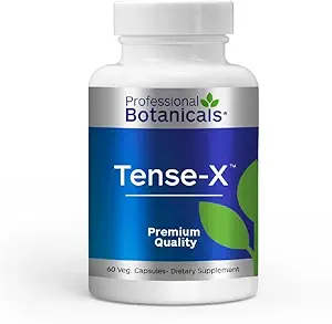 Professionelle Botanicals Tense-X - Natürliche vegane Stress-Ergänzung, Hilft dem Körper, Psychische und körperliche Entspannung zu erreichen - 60 vegetarische Kapseln