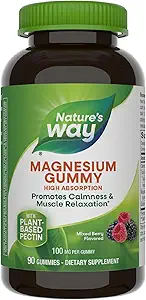 Via della natura Magnesio Gummies, promuove la calma*, con citrato di magnesio, lampone e mora aromatizzata, 90 Gummies